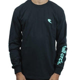 Tall Order Teal Arm Print Long Sleeve Tee - Black