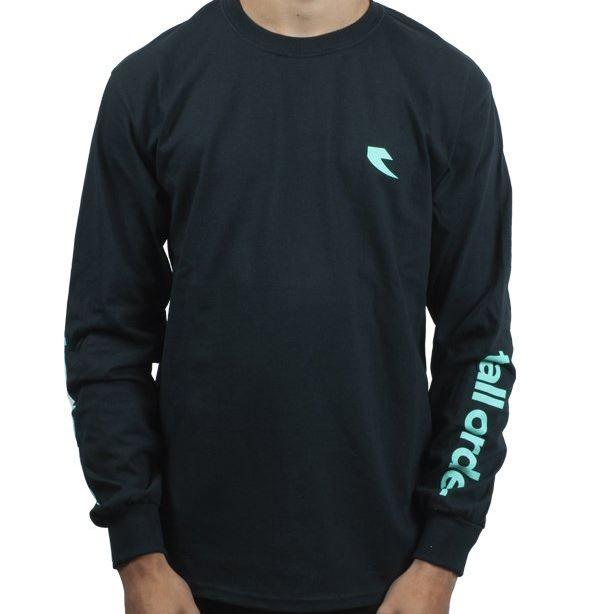 Tall Order Teal Arm Print Long Sleeve Tee - Black