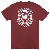 Independent Vertical Tee - Burgundy