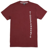 Independent Vertical Tee - Burgundy