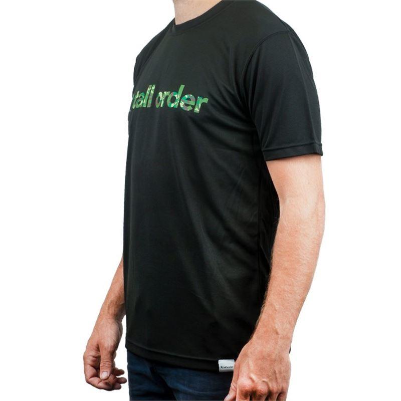 Tall Order Font Breathe-Tech Short Sleeve Tee - Black With Camo Print