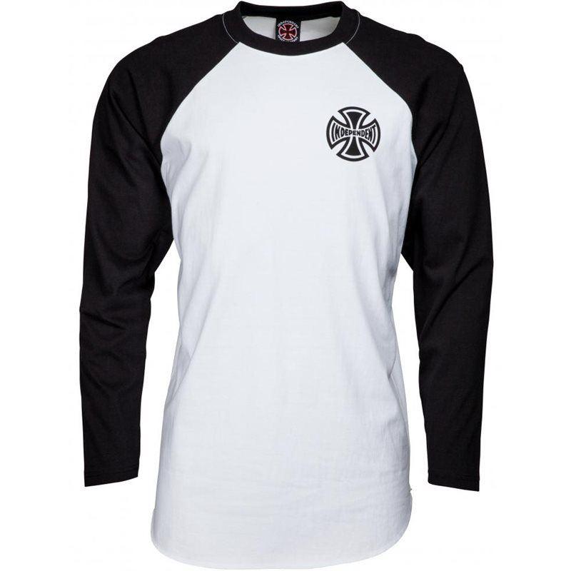 Independent Past, Present, Future Baseball Longsleeve Tee - Black/White