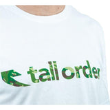 Tall Order Font Tee - White With Camo Print