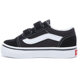 Vans Toddler Old Skool V Shoes -  Black/White