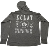 Eclat Circle Icon Hooded Longsleeve Tee - Heather Grey