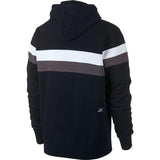 Nike SB Icon Striped Hoodie - Black/White/Thunder Grey