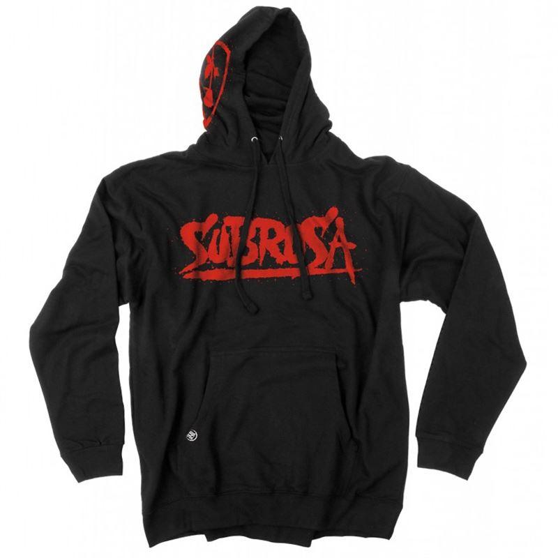 Subrosa Splattered Hooded Sweat - Black