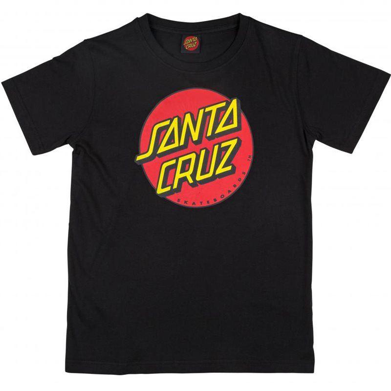 Santa Cruz Youth Classic Dot Tee - Black