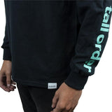 Tall Order Teal Arm Print Long Sleeve Tee - Black