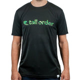 Tall Order Font Breathe-Tech Short Sleeve Tee - Black With Camo Print