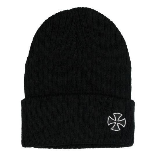 Independent Cross Ribbed Beanie - Black