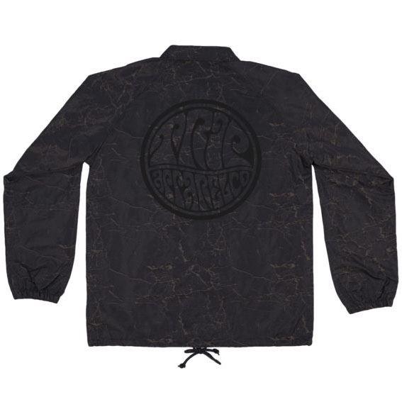 The Trip Crackle Psych Coach Jacket - Black