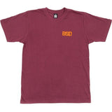 BSD Melting Acid Face Tee - Maroon