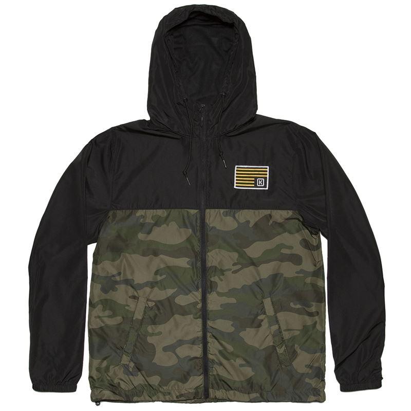 Kink Breach Windbreaker Jacket - Black/Camo