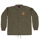 Spitfire Bighead Coach Jacket - Military Green/Yellow