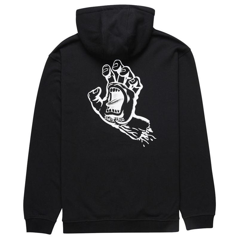 Santa Cruz Outline Hand Hooded Sweat Black