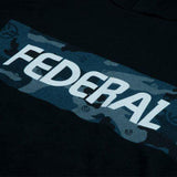 Federal Blue Camo Hooded Sweat - Black