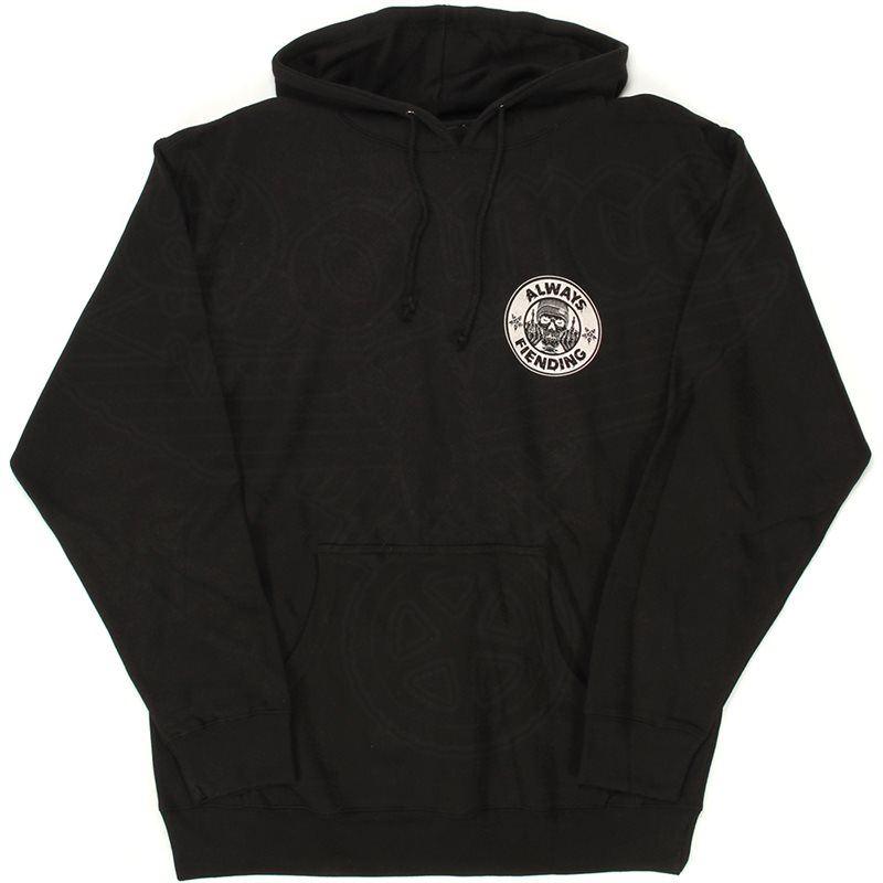 Fiend Reynolds V2 Hooded Sweat - Black/White