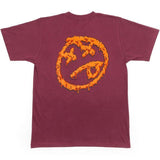 BSD Melting Acid Face Tee - Maroon
