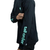 Tall Order Teal Arm Print Long Sleeve Tee - Black
