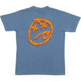 BSD Melting Acid Face Tee - Petrol Blue