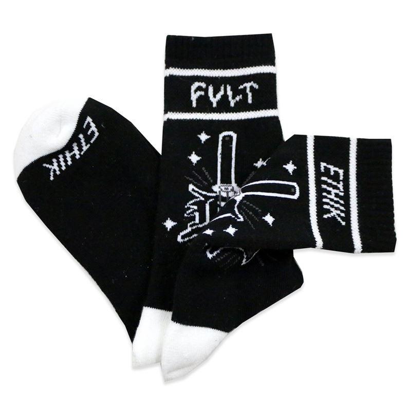 Ethik x Cult DeEvils Socks - Black Black