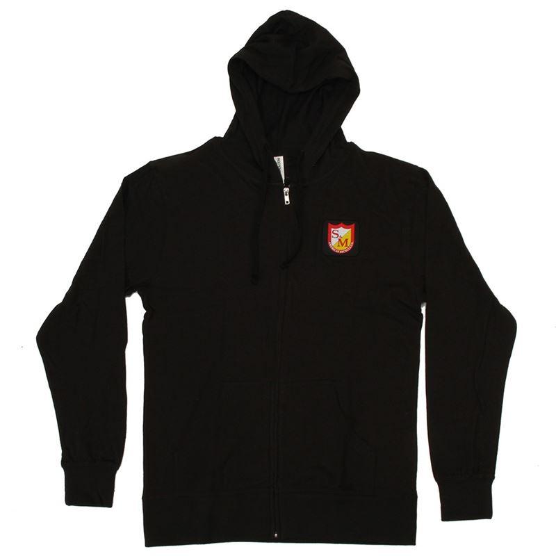 S&M Lightweight Shield Zip Up Hoodie - Black