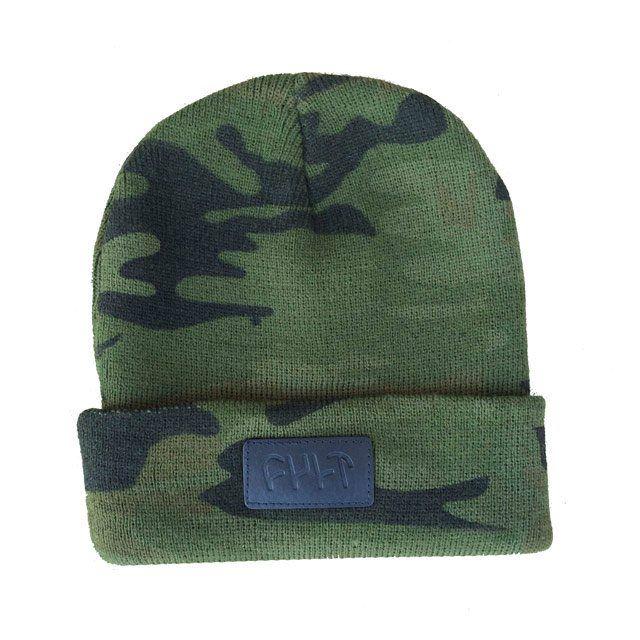 Cult Leather Patch Beanie