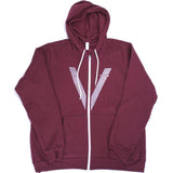 Verde Dashed Zip Up Hoodie