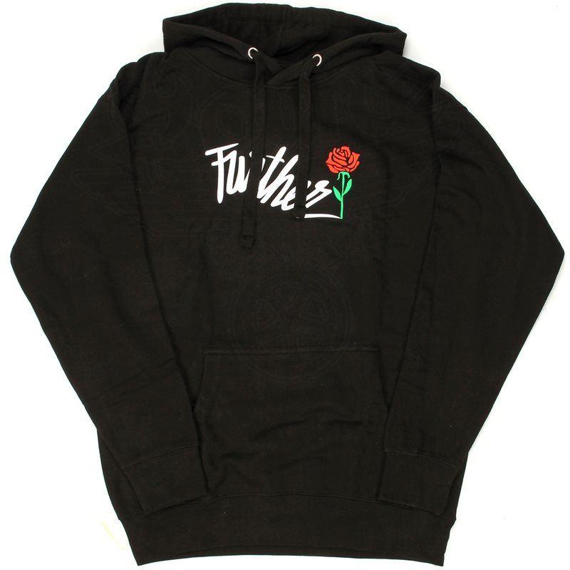 Further Shock Rose Hooded Sweat - Black