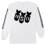 BSD Bomber Longsleeve Tee - White