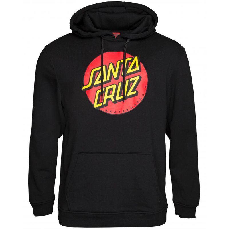 Santa Cruz Classic Dot Hooded Sweat - Black