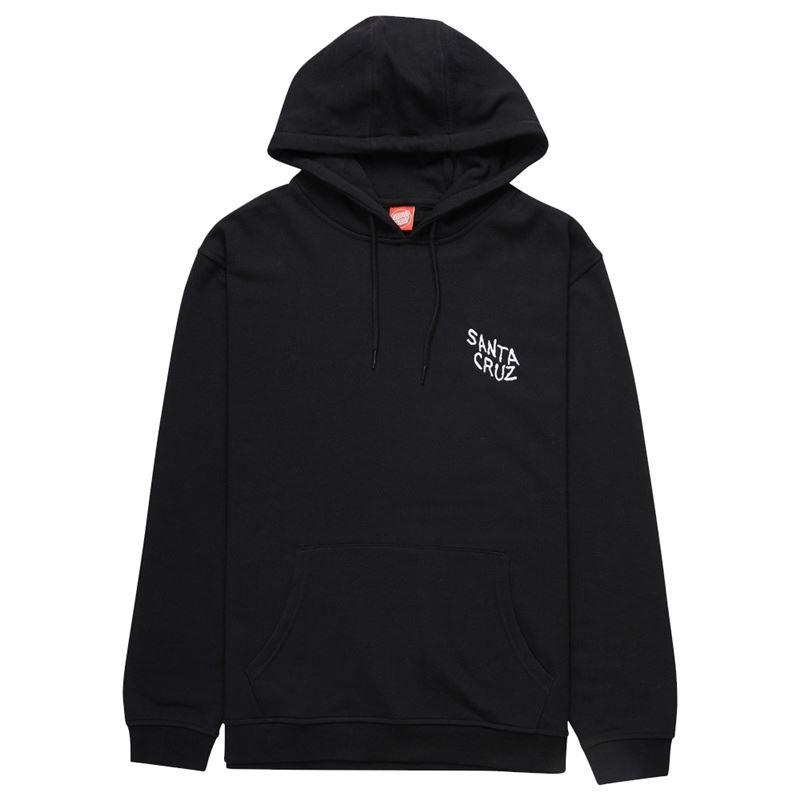 Santa Cruz Outline Hand Hooded Sweat Black