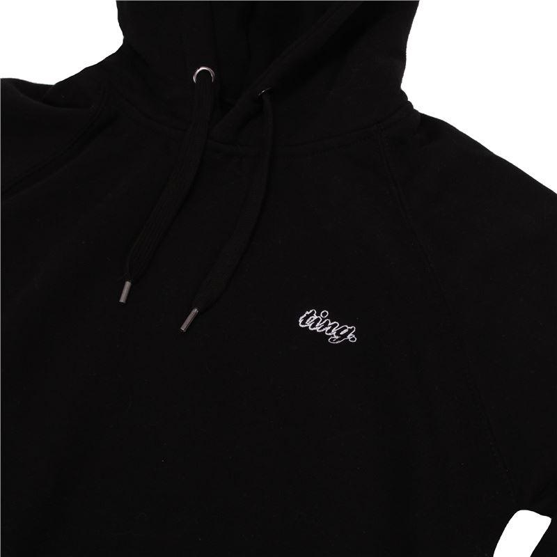 The Ting Script Pullover Hoodie - Black