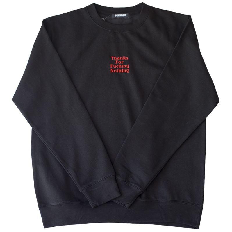 Doomed Thanks For Nothing Sweat - Black