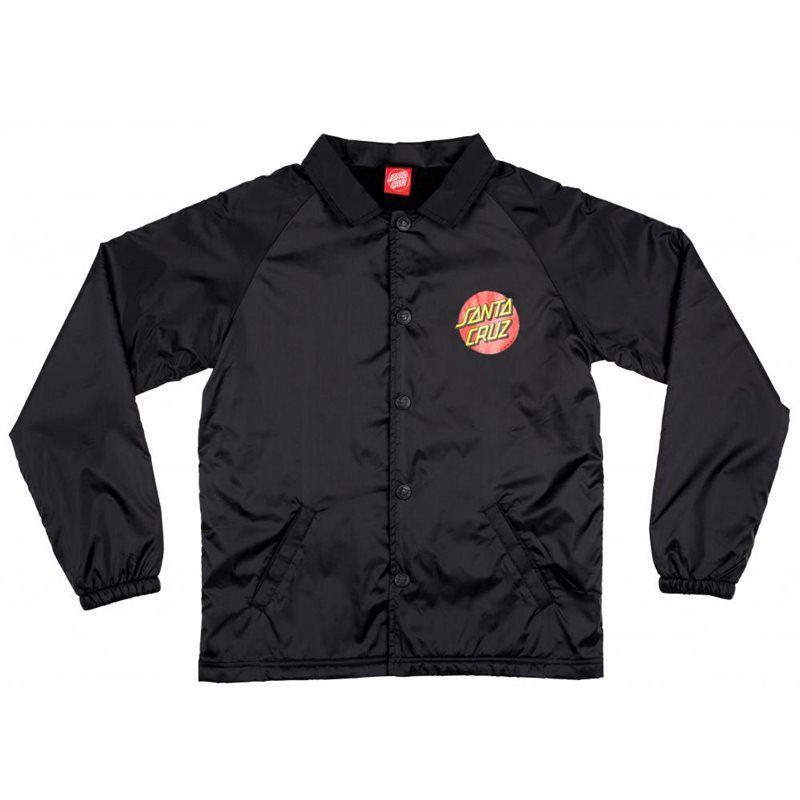 Santa Cruz Youth Classic Dot Coach Jacket - Black