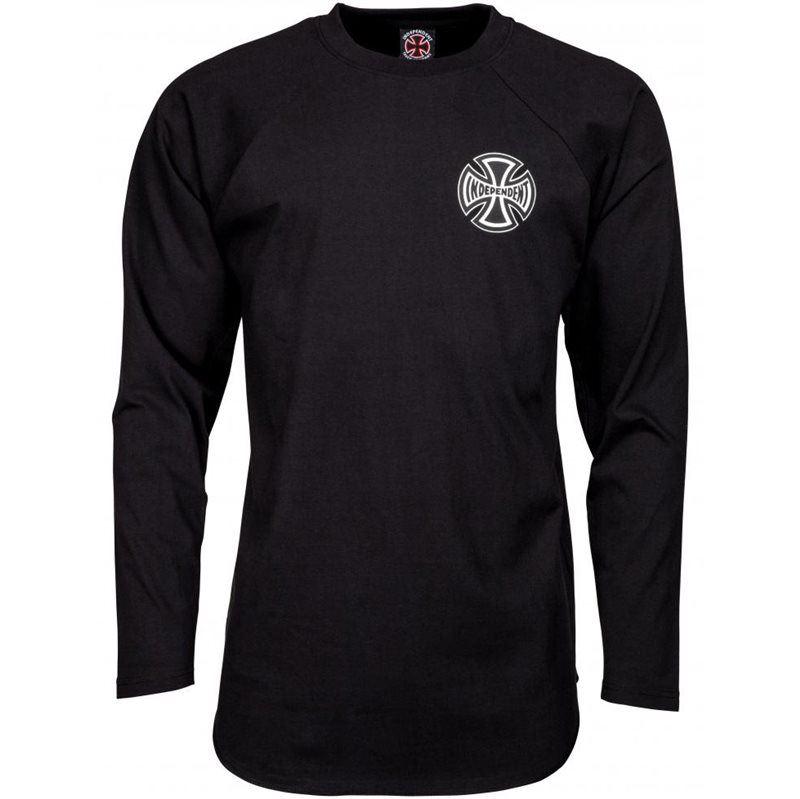 Independent Past, Present, Future Baseball Longsleeve Tee - Black/Black