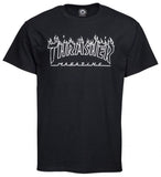 Thrasher Flame Outline Tee - Black