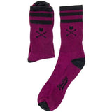 Mutiny Crew Socks - Burgundy Burgundy