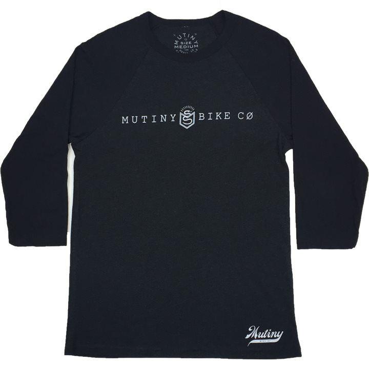 Mutiny Hesh'd 3/4 Sleeve Tee - Black