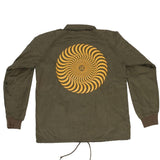 Spitfire Bighead Coach Jacket - Military Green/Yellow