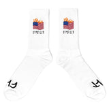 Cult It's Lit Socks - White