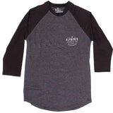 Fly Chain Raglan 3/4 Sleeve Tee - Dark Grey/Black