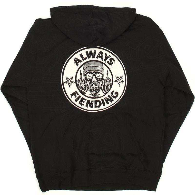Fiend Reynolds V2 Hooded Sweat - Black/White